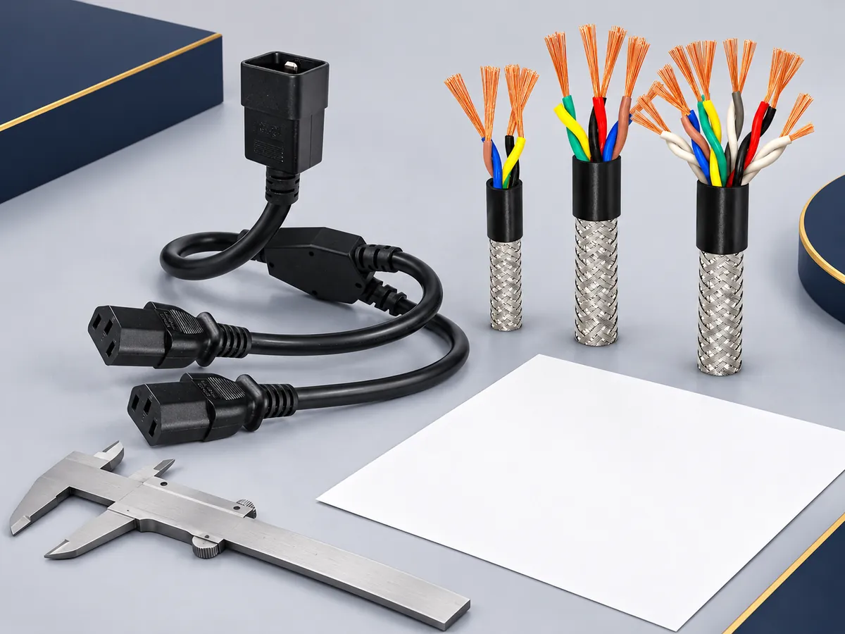 Illustration of a cable with separately identified end connections